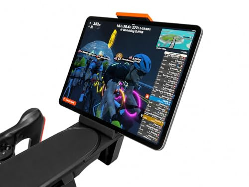 MostlyPrinted Tablet-Halterung für Zwift Ride Bike, 3D-Druck, Schwarz und Orange, sichere Klemmhalterung
