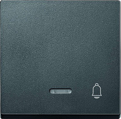 Merten Wippe mit Kontrollfenster und Aufdruck Klingel, System M, anthrazit, 430814