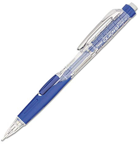 Pentel Druckbleistift, nachfüllbare Mine/Radiergummi, 0,7 mm, blau (PENPD277TC)