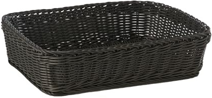 APS 50712 Korb PROFI LINE, 40 x 30 cm, Höhe 10 cm, Polypropylen, Bäcker-Maß, schwarz