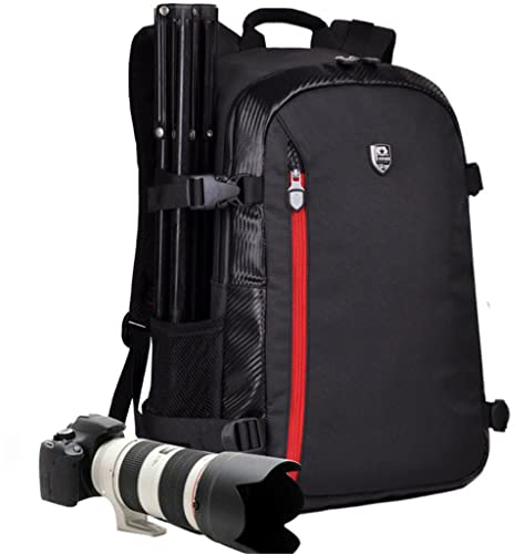 YUHAN Oxford Large Capacity Multi-function Waterproof Anti-shock SLR/DSLR Gadget Camera Bag Professional Gear Photography Travel Backpack Rucksack