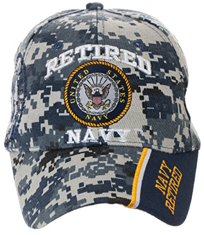 Artisan Owl Officially Licensed US Navy Retired Baseball Cap for Men Camo