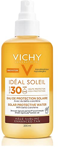Vichy Capital Soleil Bräunungsintensivierendes Sonnenspray mit LSF 30, Hoher Schutz gegen UVA- und UVB-Strahlung, Bis zu 1 Monat längere Bräune, Für Gesicht und Körper, 200 ml