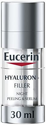 Eucerin Hyaluron-Filler Night Peeling & Serum 30ml, Dual-Efficacy Serum to Reduce Visible Signs of Ageing, Advanced Skincare with Hyaluronic Acid and AHA