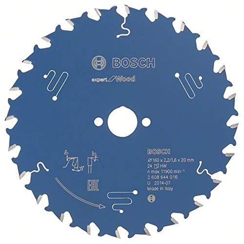 Bosch Professional Kreissägeblatt Expert for Wood (Holz, 160 x 20 x 2,2 mm, 24 Zähne, Zubehör Kreissäge)