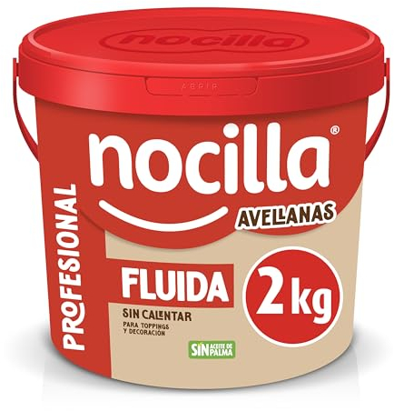 Nocilla, Profesional, Fluida con Sabor Avellanas sin Aceite de Palma - 2kg