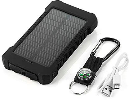 Batterie Externe Solaire pour Huawei P Smart Z Smartphone Tablette Chargeur Universel Power Bank 4000mAh 2 Port USB