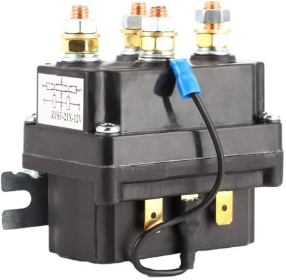 Relé de cabrestante, Contactor de Rel Cabrestante ATV 12V 250A Relé de Solenoide Cabrestante para UTV SUV 3000-5000lbs Relé de Arrancador de Coche Robusto horno Gato 12 voltios bomba hidráulica