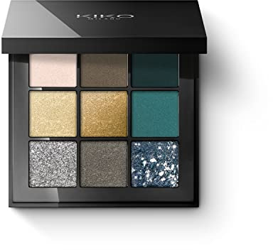 KIKO Milano Glamour Multi Finish Palette 06 | Palette Con 9 Ombretti Dai Diversi Finish
