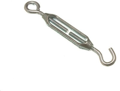 One Stop DIY 48 x TURNBUCKLE FENCING WIRE ROPE TENSIONER STRAINERS HOOK - EYE M5 BZP NEW