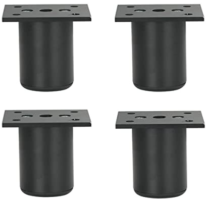 Qrity Aluminium Alloy Furniture Legs, Pack of 4, 50 mm Height Replacement Feet Support Legs for Furniture Table Sofa Bed Desk, Black