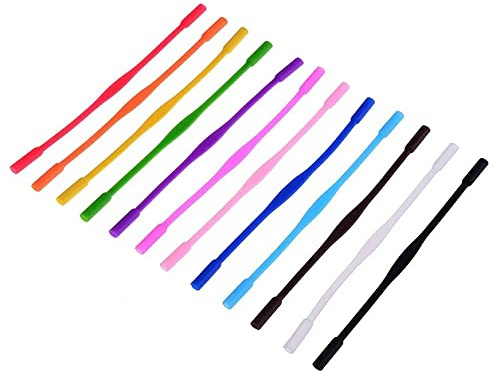 MaoNativey 12 Pcs Glasses Strap, Silicone Anti-slip Kids Eyeglasses Sunglasses Strap Glasses Band Retainer Elastic Sports Toddlers Glasses Strap