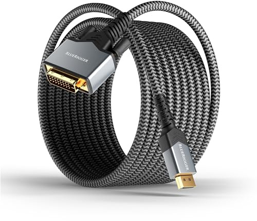 BlueRigger DisplayPort to DVI Cable - (1M, Display Port to DVI Converter, Male to Male, DP to DVI Adapter, Monitor Cable) - Compatible with Laptop, Projector, Monitor, HDTV, Desktop, Graphics Card