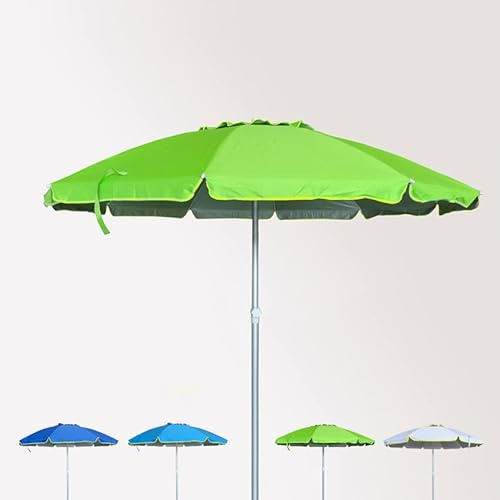 Ombrellone Mare Spiaggia 240 cm Alluminio Antivento Protezione UV Roma - Verde 2