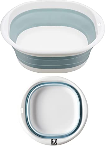 ZatRuiZE Collapsible Washing Up Bowl,Square Folding Wash Basin 6L,Portable Silicone Foldable Sink,Space Saving Washbasin for Camping, Travel, Kitchen, Outdoor Use