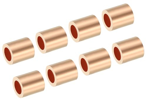 PATIKIL 1/8/3mm Filo Fune Fermo Manicotto 20 Pacco Crimpatura Anello Manicotto per Filo Fune e Cavo Ghiera Metallico