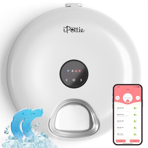 iPettie Donut Frost WiFi Automatic Cat Food Dispenser with App Control, Dry and Wet Food, Smart Dog Feeder with Two Ice Packs, Timer