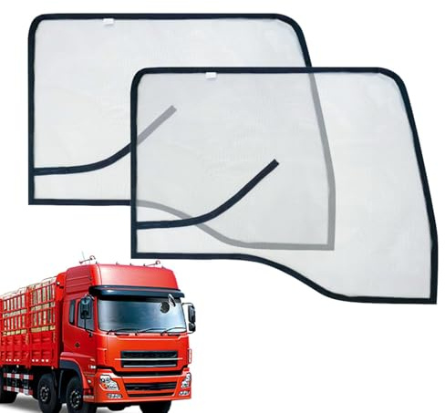 Parasole per finestrino laterale per semi camion, parasole per finestrino laterale - Tende per finestre in rete da 2 pezzi - Schermi magnetici per finestrini auto traspiranti per protezione solare ada