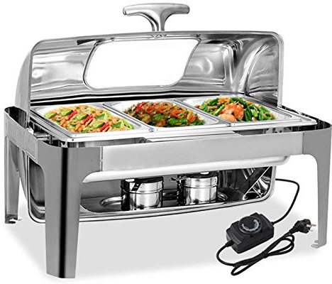 Set scaldavivande elettrico da 9 l, per catering, per feste e buffet, rettangolare, perfetto per partite di calcio, riunioni in ufficio e molto altro ancora