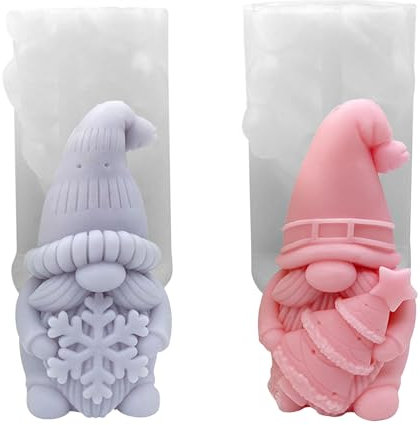 Silikonformen Gießformen Weihnachten, Silikonform Wichtel Gießformen Silikon Silikonform Weihnachten Gießform Wichtel Zwerg Gips zum Gießen Giessformen Silikon Silikonformen Weihnachten Deko (H)