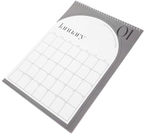 NUOBESTY Tafelkalender Monatskalender 2025 18 Monate Wandkalender Ästhetisches Monatslayout für Die Planung