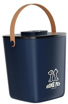 LOVIVER Pet Food Storage Container Pet Food Bucket Vacuum Airtight Home Use for Dogs Cats Dog Food Storage Bin Pet Treat Container, Blue
