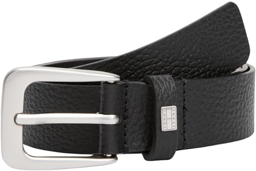 Tommy Jeans Donna Cintura Heritage 3,0 cm Cintura in Pelle, Nero (Black), 95 cm