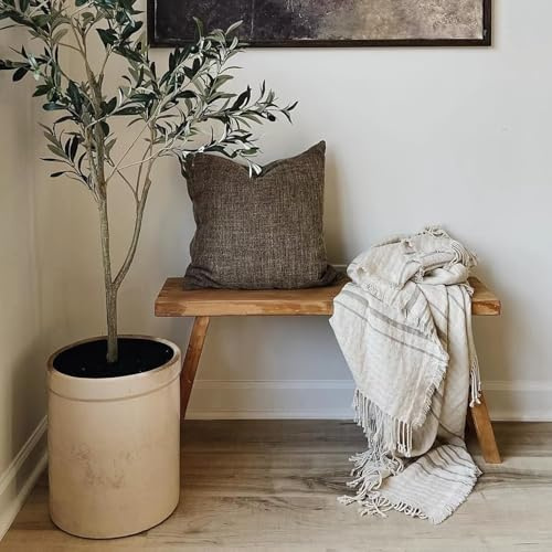 SFJATTA Panca in legno per interni per ingresso massello stile rustico Panca in legno naturale asiatico Per cucina, sala da pranzo, soggiorno, camera da letto, ingresso, anticamera(50 * 25 * 45cm)