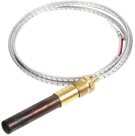 SOLUSTRE Thermosäule Für Gasöfen Für Kamine Und Warmwasserbereiter Aluminiumummantelter Draht Kompatibel Mit Erdgas Und Flüssiggas Sicherer Gewindeanschluss