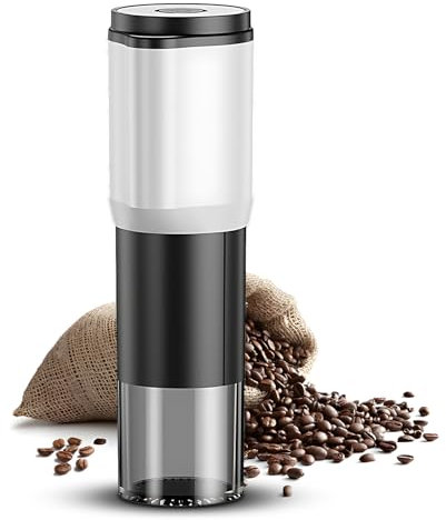 Macinacaffè elettrico e manuale 2 in 1 regolabile a 5 livelli con modalità di temporizzazione e arresto automatico Gravity Macinino per caffè espresso portatile senza fili con nucleo in ceramica