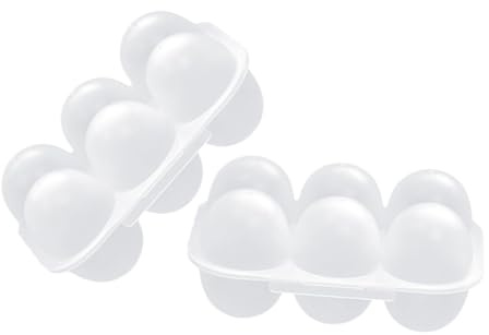 Ipetboom 2piezas Caja De Almacenamiento Para Huevos Transparente Con Tapa Reutilizable Compartimentos Organizador Para Refrigerador Para Guardar Huevos De Cocina