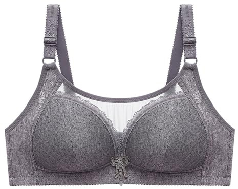 Milchauffang Coquille d'allaitement Sous-vêtements affaissés avec augmentation de la poitrine, pas d'anneau en acier, pas de sous-vêtements, soutien-gorge de yoga, bustier femme, gris, 110C