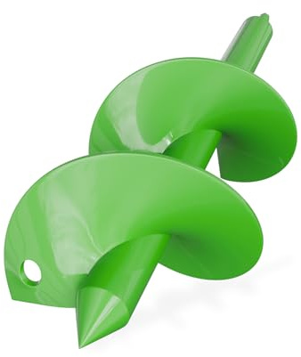 ZENIX Tarière de jardin, 100 × 300 mm, pour perceuse, outil de creusage pour planter et percer, sans fil, outil de creusage pour planter et percer