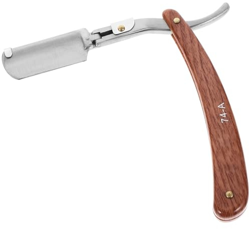 VICASKY Herrenrasierer mit Geradem Klingendesign Faltbar aus Abs und Edelstahl Ergonomischer Griff Portabel für Barbershops und Reisen Glatte Nassrasur Garantiert Zufälliger Stil