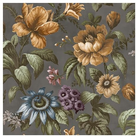 Superfresco Easy Gardenia Charcoal Wallpaper | Paste the Wall | Black Floral | Eco-Friendly