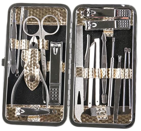 NOLITOY Nagelpflegeset Leichtes Maniküre 19 Stück aus Kohlenstoffstahl Praktisches Zubehör für Professionelle Anwendung und Zuhause für Männer und Frauen im Shop