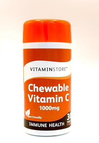 Vitamin Store High Strength Chewable Vitamin C 1000mg 30 Tablets GMP Certified Product Pack of 3
