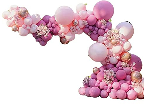 TARSHYRY Ballongirlanden-Set, Rosa Metallische Dekorative Luftballons für Geburtstagsfeier, Abschlussfeier, Hochzeit – Sicheres Material für Alle