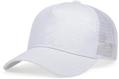 Boolavard Premium 5-Panel Mesh Back Trucker Hat, Classic High Profile Foam Front Snapback Cap, Breathable Outdoor Adventure Sun Hat for Men and Women