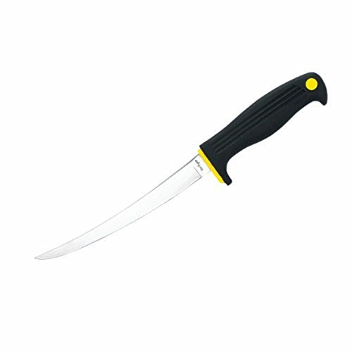 Kershaw 7 Clearwater Fish Fillet Knife, Black, 7 Inch Fixed Stainless Steel Blade, Trailing Point Blade Tip, Includes ABS Sheath, Fishing Fillet Knife for Medium Salt and Fresh Water Fish