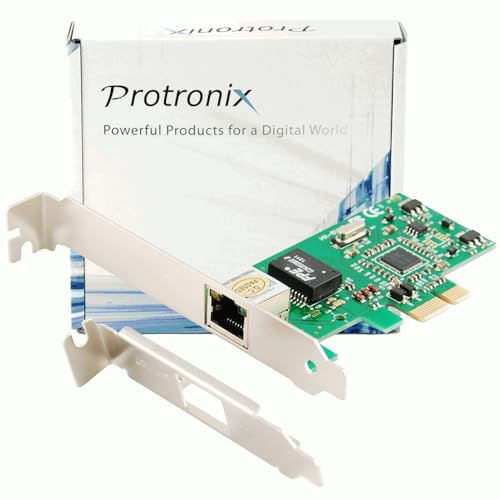 Protronix Tarjeta controladora de red Gigabit Ethernet LAN de bajo perfil PCI Express (PCIe) 10/100/1000