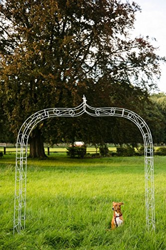 KUHEIGA Rosenbogen 10mm Massiveisen Breite: 240cm Verzinkt Zink Rankbogen aus Metall