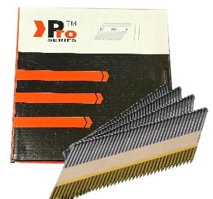 Mixed Pack 90mm + 75mm + 65mm + 50mm Galvanised Ring Framing Nails,Clipped D-Head, 2080nails, Compatible withDEWALT 18v Cordless DCN692 and Paslode