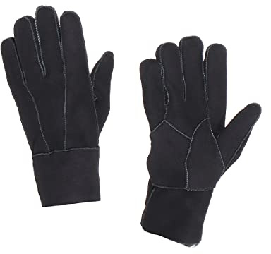 Harrys-Collection Premium Herren Lammfell-Handschuhe - 100% Echtes Gewachsenes Lammfell - Winterhandschuhe für Extreme Kälte