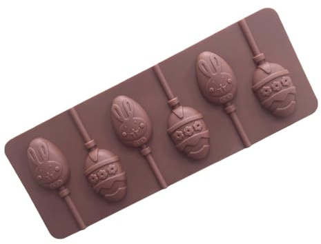 6 Rabbit Mold Bunny Mold Cake Making Easter Egg Lollipop Silicone Egg s Silicone Ice Cube Trays Ice Tray Baking Lollipop Heart-Shaped