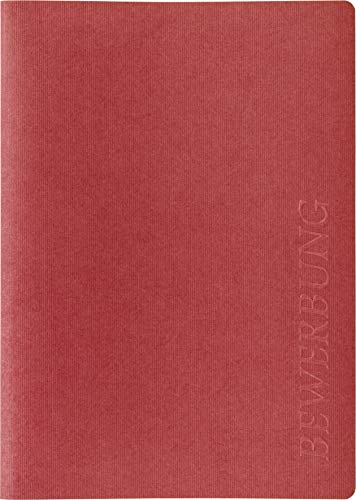 Brunnen 102012820 Bewerbungsmappe (Strukturkarton mit feinen Linien, A4, min 10 Blatt) Rot