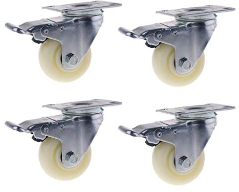 Tubayia - Ruedas para muebles, 4 unidades, 3 pulgadas, ruedas giratorias para muebles, aparatos eléctricos, sillas, mesas, etc.