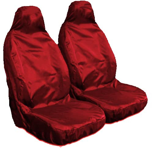 Carseatcover-UK® Heavy Duty RED WATERPROOF Car Seat Cover Protectors AIRBAG SAFE for Front Seats