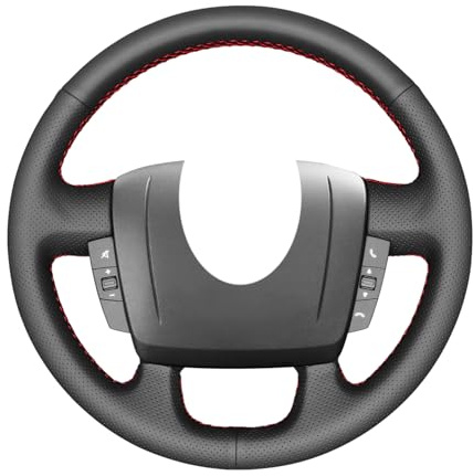 MEWANT Passgenauer Lenkradbezug zum Nähen für Peugeot | Peugeot Boxer 2007-2022 / Citroen Jumper 2007-2022 / Fiat Ducato 2006-2021 - / 36 cm Durchmesser Kunstleder Atmungsaktiv