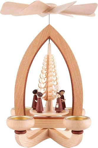 Erzgebirge-Palast 1-Tier Pyramid - Carolers - Natural - 28 cm / 11 inch